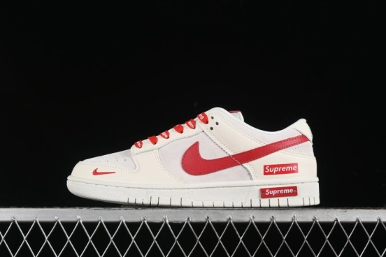 Nike SB Dunk Low Supreme Collaboration - Anniversary Edition Customized Low-Top Casual Skate Shoes - KK1333-002