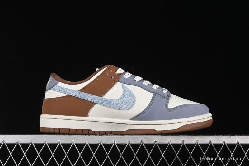 Nike SB Dunk Low Levi's Collaboration - White Grey Brown Anniversary Customized Low-Top Casual Sneakers - JH8310-958