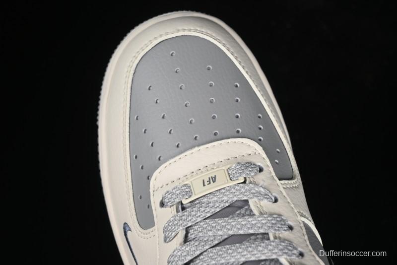 Nike Air Force 1 '07 Low Bape Collaboration - Off White Grey Low Top Casual Sneakers - BB6566-207