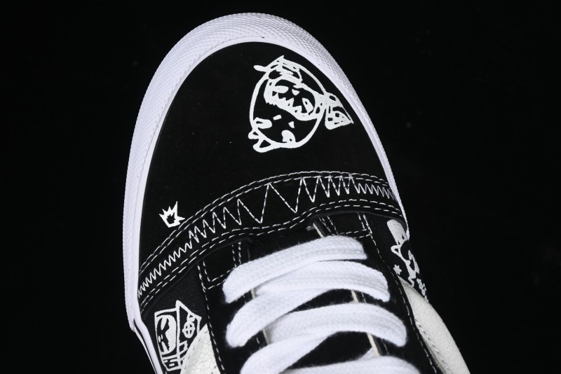 Vans HIRONO x Vans Knu Skool Bubble Mart Xiao Ye Graffiti Low-Top Casual Skate Shoes - VN0009QWFGI