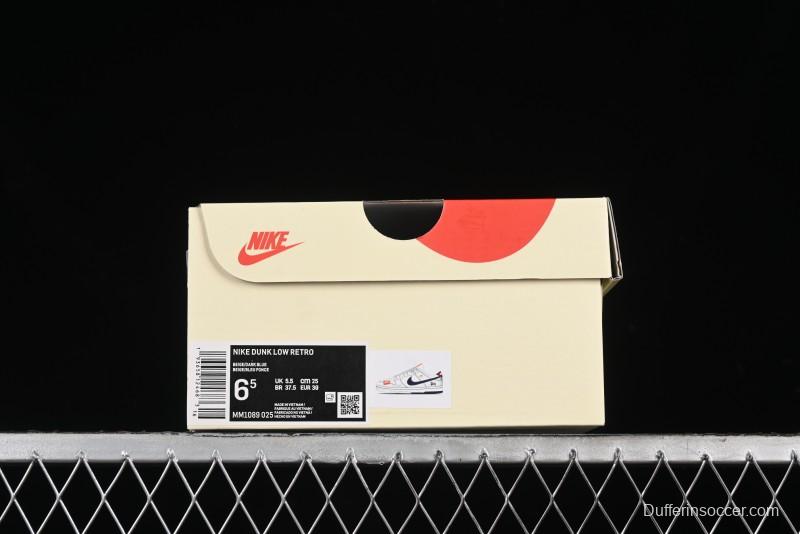 Nike SB Dunk Low Stussy Collaboration - Patchwork Grey White Dark Blue Swoosh Anniversary Custom Low-Top Casual Skate Shoes - MM1089-025