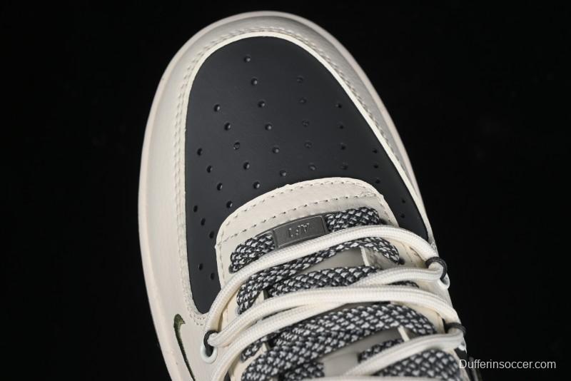 Nike Air Force 1 '07 Low Dior Collaboration - White Green Drawstring Casual Sneakers - SJ1198-200
