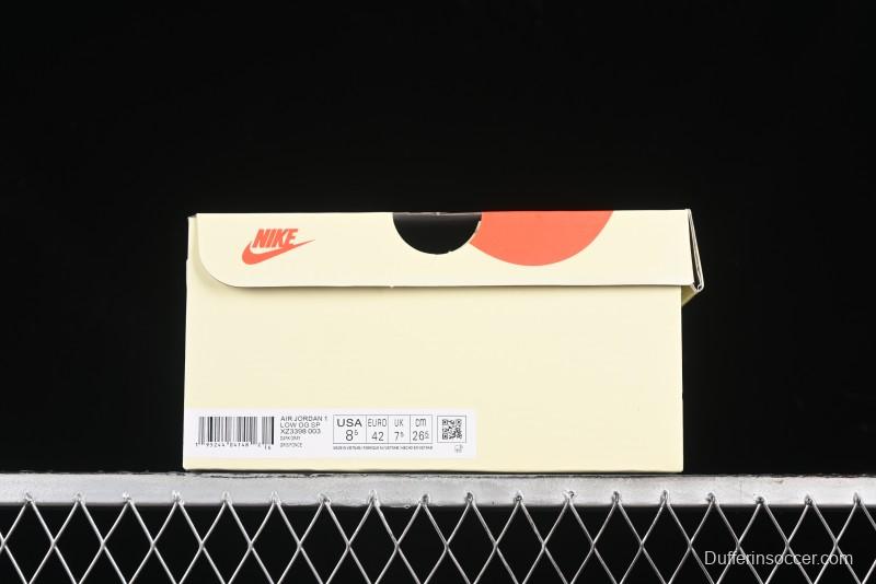 Nike Travis Scott x Fragment Design x Air Jordan 1 Low OG SP AJ1 Retro Sneakers - XZ3398-003