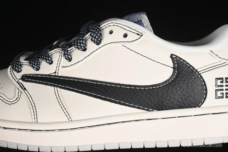 Nike Travis Scott x Fragment Design x Air Jordan 1 Low OG SP AJ1 Low Top Casual Sneakers - XY2688-111