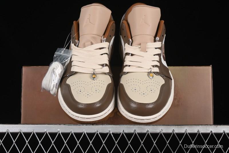 Nike Air Jordan 1 Low AJ1 Black Myth Wukong - Dark Monkey King Low Top Casual Sneakers - HF5753-221