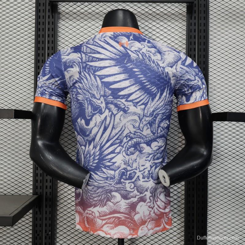 Player Version 25/26 Liverpool Blue with Orange Flaming Bird Special Jersey