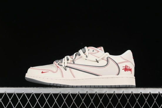 Nike Travis Scott x Fragment Design x Air Jordan 1 Low OG SP AJ1 Sneakers - SJ0086-136