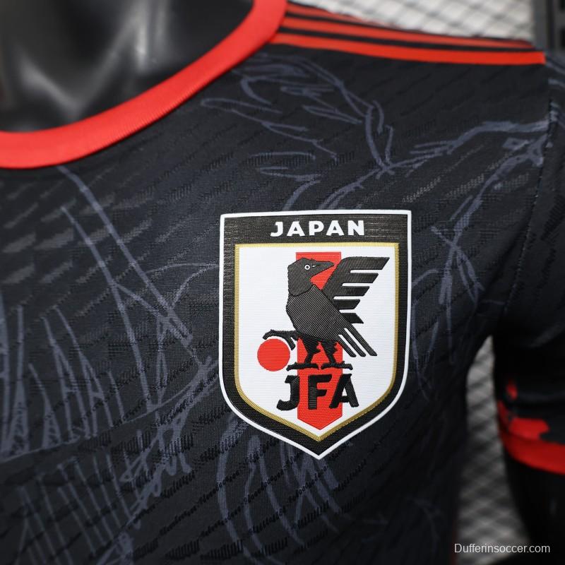 Player Version 2025 Japan National Team Black with Anime Character Design Jersey