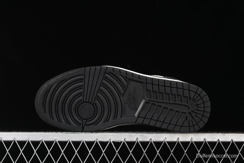 Nike Travis Scott x Fragment Design x Air Jordan 1 Low OG SP AJ1 Supreme Collaboration - Mist Blue Low-top Casual Sneakers - SJ2068-119