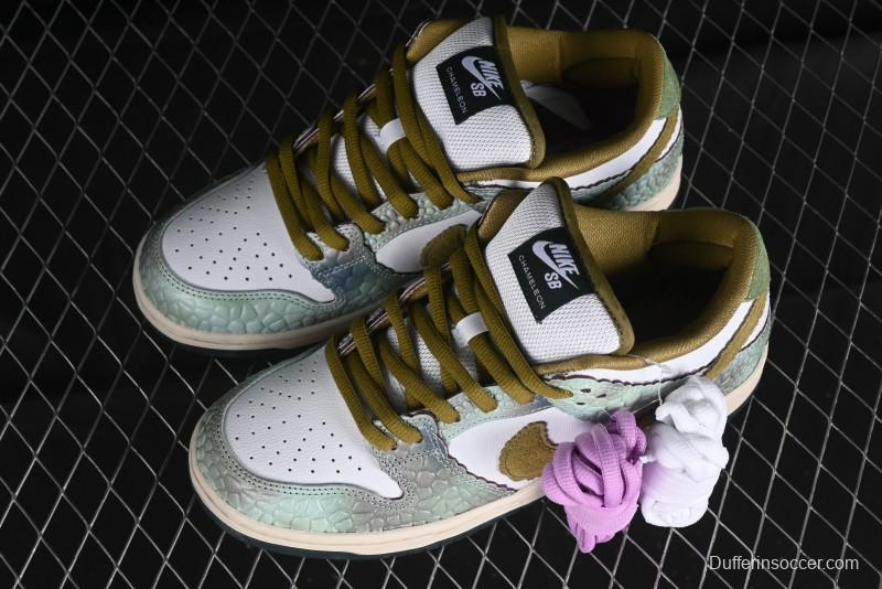 Nike Alexis Sablone x SB Dunk Low Reptile SB Low Top Casual Skate Shoes - HJ3386-300