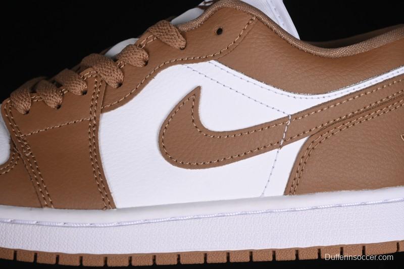 Nike Air Jordan 1 Low AJ1 White Tan Low Top Casual Sneakers - DC0774-202