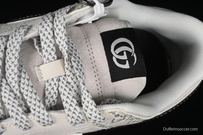 Nike SB Dunk Low Gucci Collaboration - Crystal Green Pattern Anniversary High-End Custom Low-Top Casual Sneakers - XY1688-104