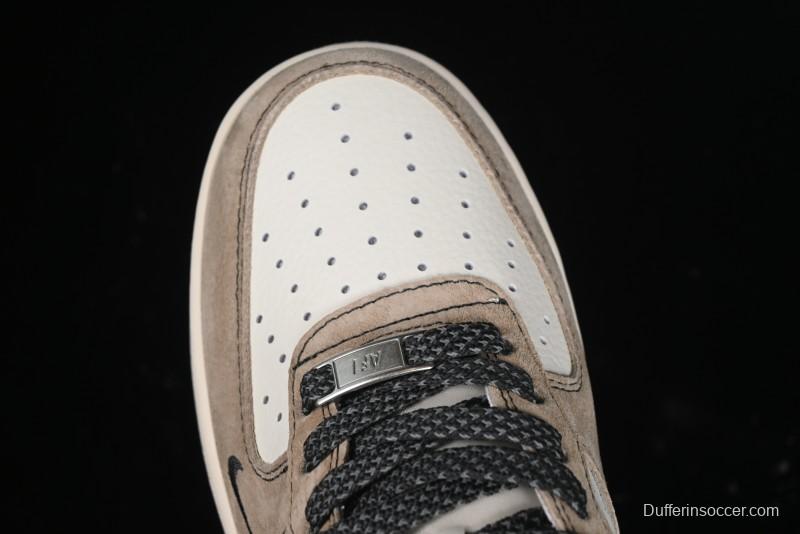 Nike Air Force 1'07 Low Stussy Collaboration - Milk Tea Low Top Casual Sneakers - XZ6188-999