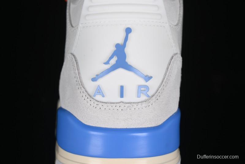 Nike Air Jordan 3 Retro "Lucky Shorts" Basketball Shoes with University Blue and White Colorway - CT8532-101