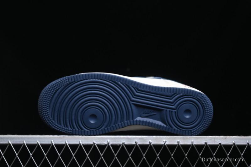 Nike Air Force 1 '07 Low Supreme Collaboration - Light Blue Suede Swoosh Casual Sneakers - XZ3328-669