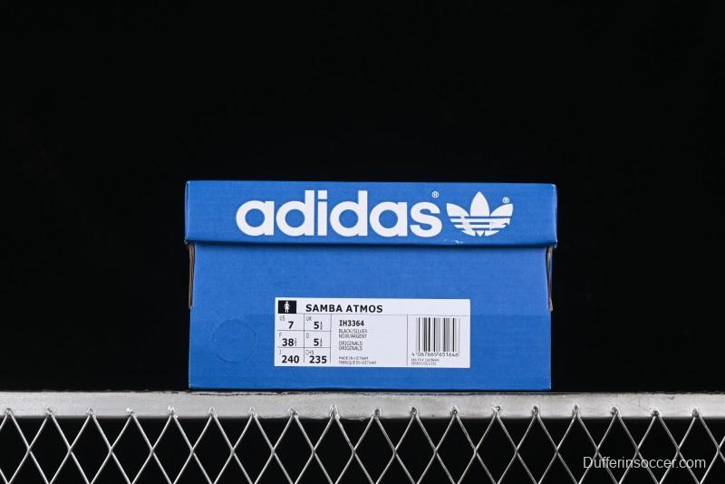 Adidas Samba Atmos IH3364 Patent Leather Black Silver Casual Sneakers