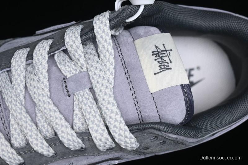 Nike SB Dunk Low Stussy Collaboration - Granite Grey Anniversary Custom Low-Top Casual Skate Shoes - XS1086-008