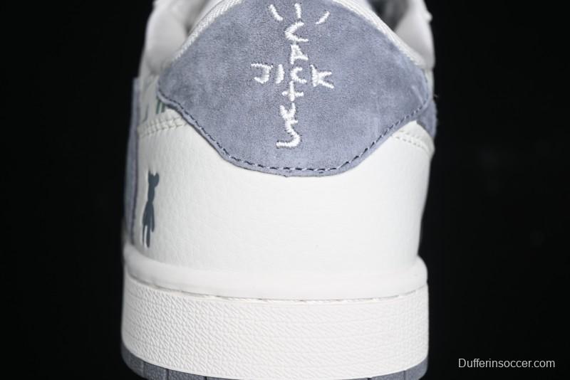 Nike Travis Scott x Fragment Design x Air Jordan 1 Low OG SP AJ1 Sneakers - SJ2068-111