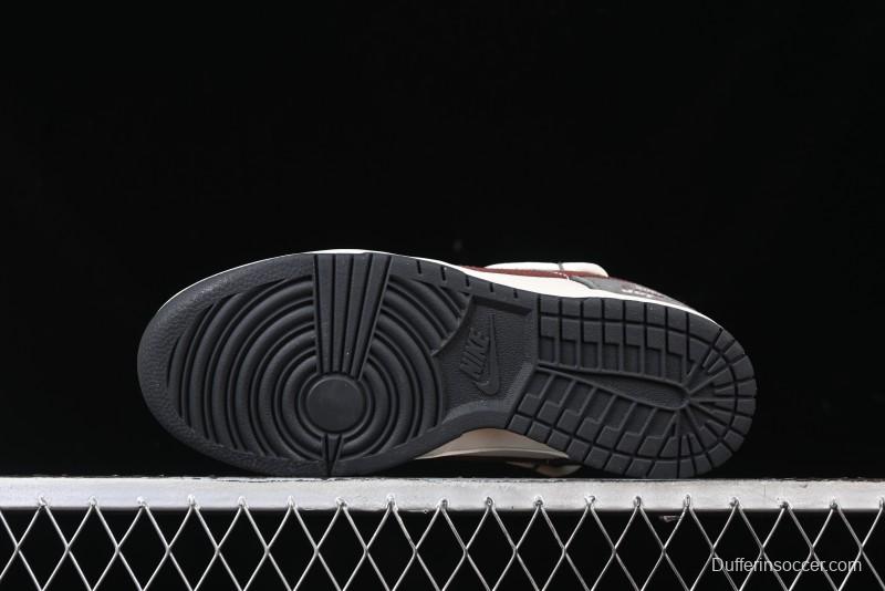 Nike SB Dunk Low Supreme Collaboration - Grey White Red Anniversary Customized Low-Top Casual Sneakers - XS1186-102