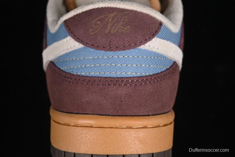 Nike Dunk Low Retro "Love & Peace" Casual Sneakers in Vintage Brown - HQ3459-212