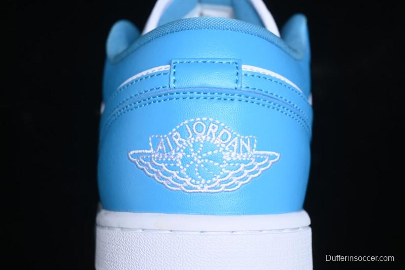 Nike Air Jordan 1 Low AJ1 White Blue Low-Top Casual Sneakers - DC0774-104
