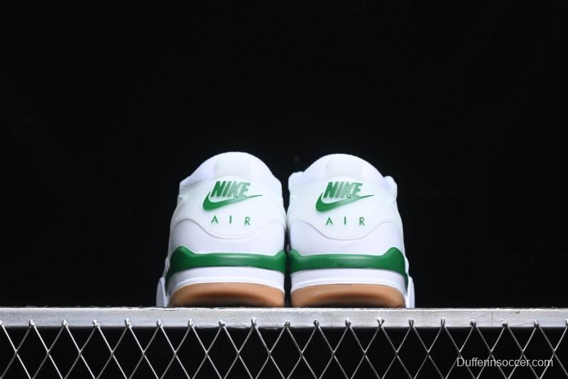 Nike Air Jordan 4 Remastered AJ4 Retro Sneakers in White Green with Gum Sole - FQ7939-103