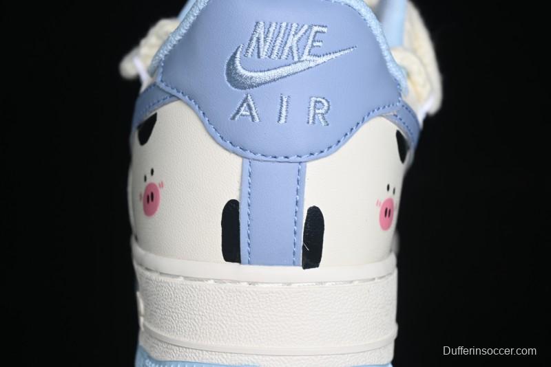 Nike Air Force 1 '07 Low Milk Pig Casual Lace-Up Sneakers - BD7701-110