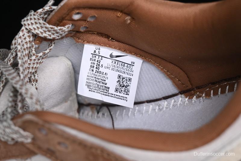 Nike SB Dunk Low Stussy Collaboration - Mummy Brown Anniversary Custom Low-Top Casual Sneakers - XX3168-601