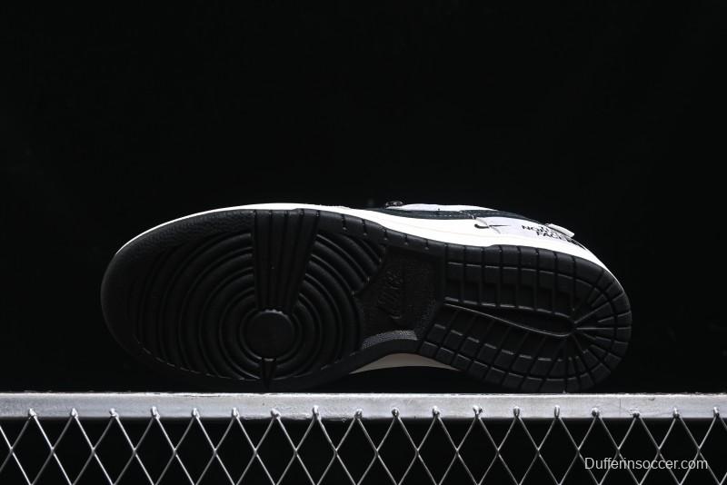 Nike SB Dunk Low The North Face Collaboration - Grey Black Double Swoosh Anniversary Custom Low-Top Casual Skate Shoes - XX3168-108