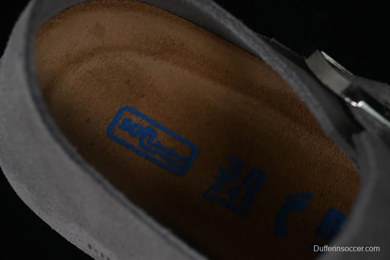 Birkenstock London BS Unisex Slip-On Comfort Shoes with Soft Suede Leather and Lambswool Insole - BS