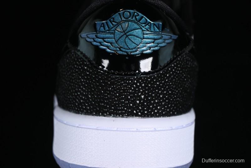 Nike Air Jordan 1 Low Golf AJ1 Golf Shoes with Laser Leather Black Double Hook - FZ4159-100