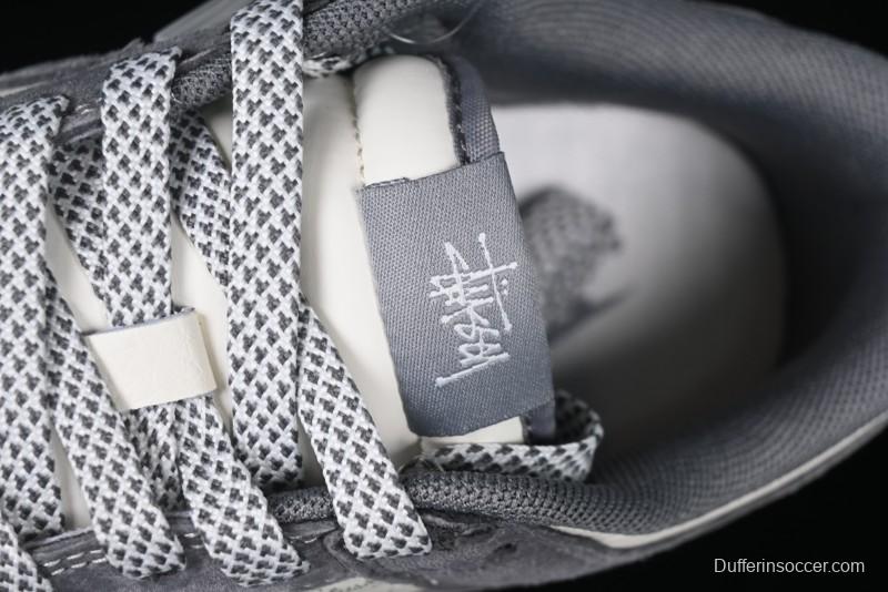 Nike SB Dunk Low Stussy Anniversary Edition Patchwork Grey Swoosh Customized Casual Skate Shoes - YX5066-221
