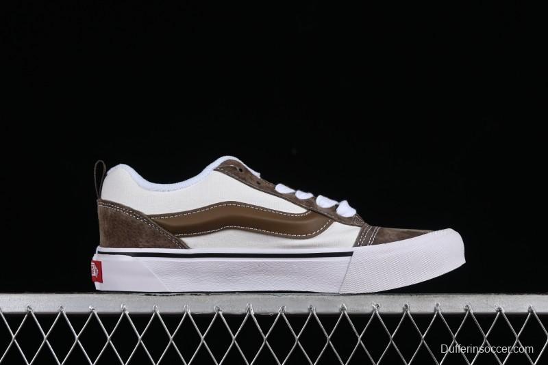 Vans Classics Knu Skool Coffee White Brown Slip-On Shoes - VN0009SAK330