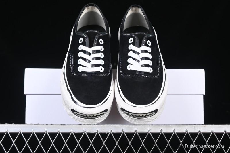 Kamiya Vulcanize Sneaker 23AW High-End Line Mihara Yasuhiro Dissolve Black White Suede Casual Low-Top Canvas Shoes - M.C3