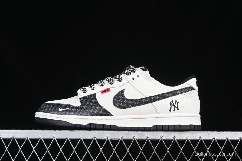 Nike SB Dunk Low MLB Collaboration Letter Patch Anniversary Custom Low-Top Casual Skate Shoes - DJ2024-121