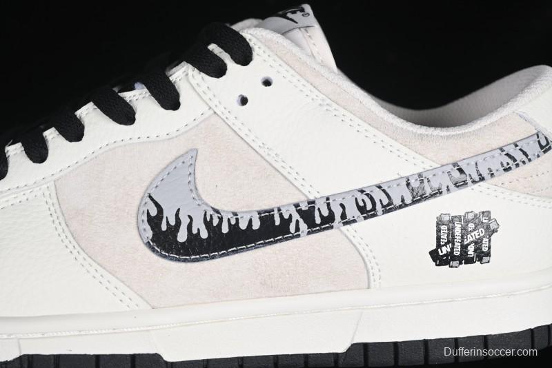 Nike SB Dunk Low UN Collaboration Anniversary Custom Sneakers with Black Swoosh - DJ2024-068