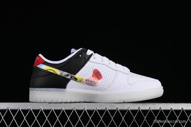 Nike SB Dunk Low Multi-Color Crystal Anniversary Customized Low-Top Casual Skate Shoes - JH8039-935
