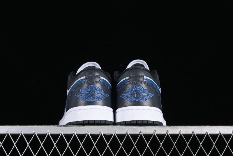 Nike Air Jordan 1 Low AJ1 Black Grey Blue Hook Basketball Shoes - DC0774-040
