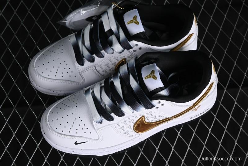 Nike SB Dunk Low Kobe Series - White Gold Anniversary High-End Custom Low-Top Casual Sneakers - FC1688-193