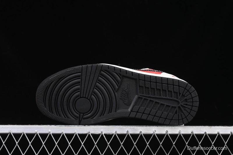 Nike Air Jordan 1 Low Supreme Collaboration Year of the Snake Limited Edition Retro Basketball Shoes - FC1688-203