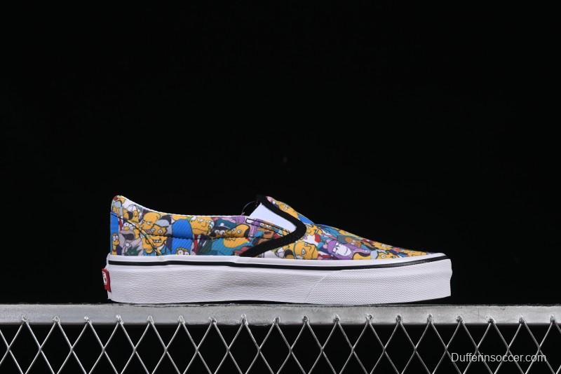 Vans Slip-on Pro Simpson Family All Over Print Low Top Skate Shoes - VN0A3WMD1TJ