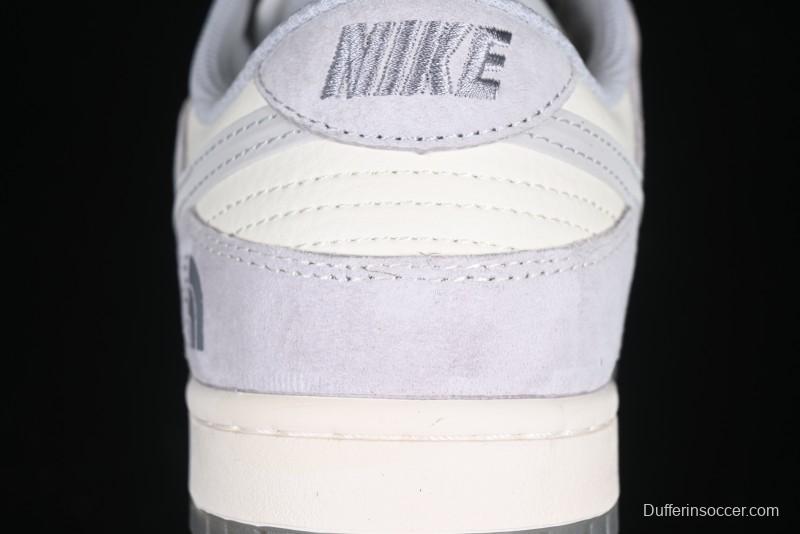 Nike SB Dunk Low The North Face Graffiti Grey Check Anniversary Customized Low-Top Casual Skate Shoes - DM6868-017