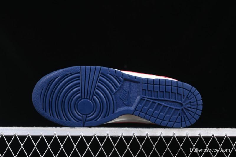 Nike SB Dunk Low Edison Chen Collaboration Blue Red Swoosh Anniversary Custom Low-Top Casual Skate Shoes - DJ2024-099