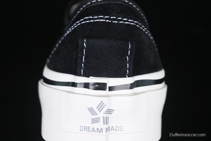 Kamiya Vulcanize Sneaker 23AW High-End Line Mihara Yasuhiro Dissolve Black White Suede Casual Low-Top Canvas Shoes - M.C3