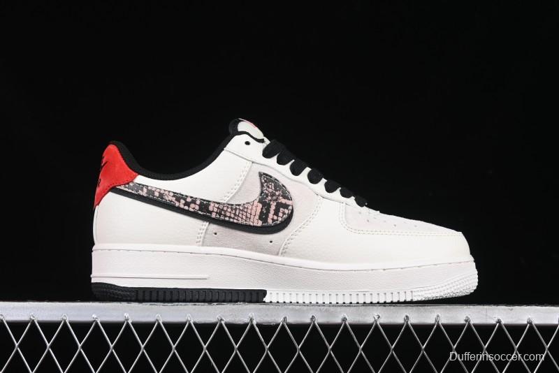 Nike Air Force 1 '07 Low Supreme Snake Year Limited Edition Basketball Shoes with Python Swoosh - DM6688-026