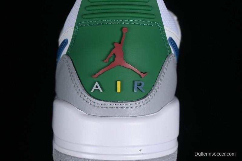 Nike Air Jordan Legacy AJ312 Low Triple Strap Sneakers with Premium Leather - CD9054-140