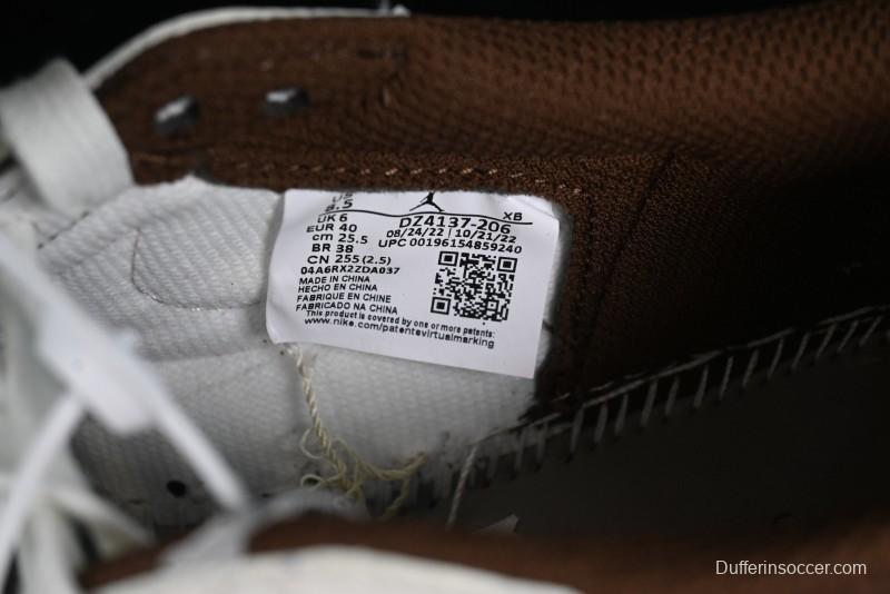 Nike Travis Scott x Air Jordan 1 Low OG AJ1 Reverse Swoosh Sneakers - DZ4137-206