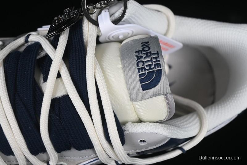 Nike Air Force 1 '07 Low The North Face Collaboration Grey Blue Lace-Up Low-Top Casual Sneakers - DM6688-024