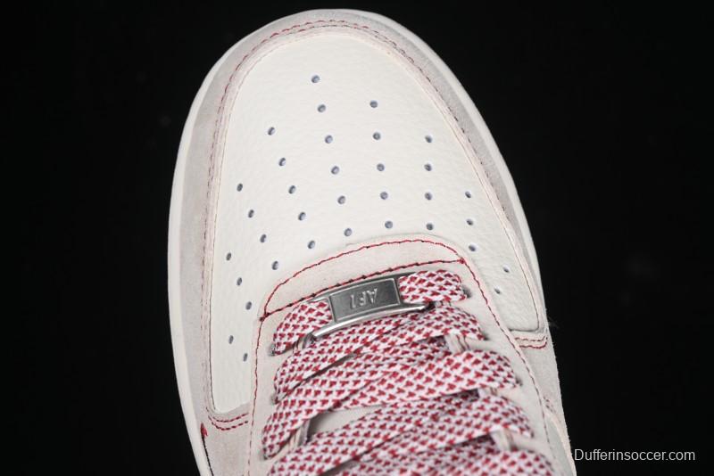 Nike Air Force 1 '07 Low Supreme Collaboration Year of the Snake Limited Edition Red Snake Swoosh Low-Top Casual Sneakers - HH7518-032