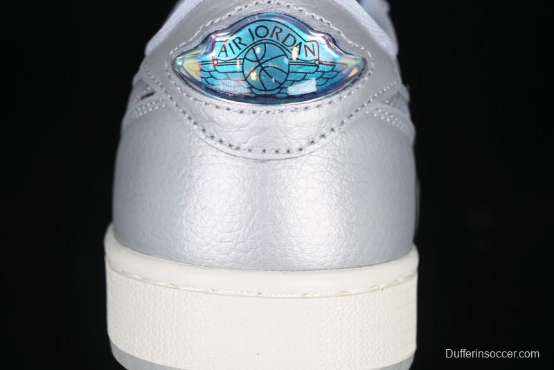 Nike Air Jordan 1 Low OG Retro Basketball Shoes Snake Year Limited Edition Silver Snake - HF3144-100